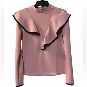 Pink Ruffled Long Sleeve Top